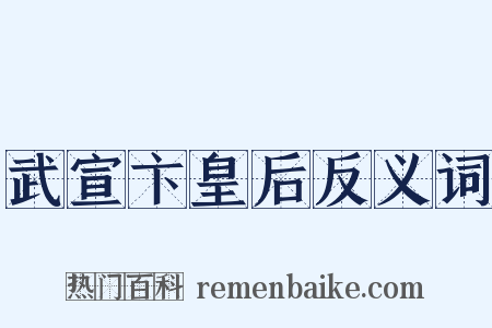 武宣卞皇后反义词是什么意思的图片
